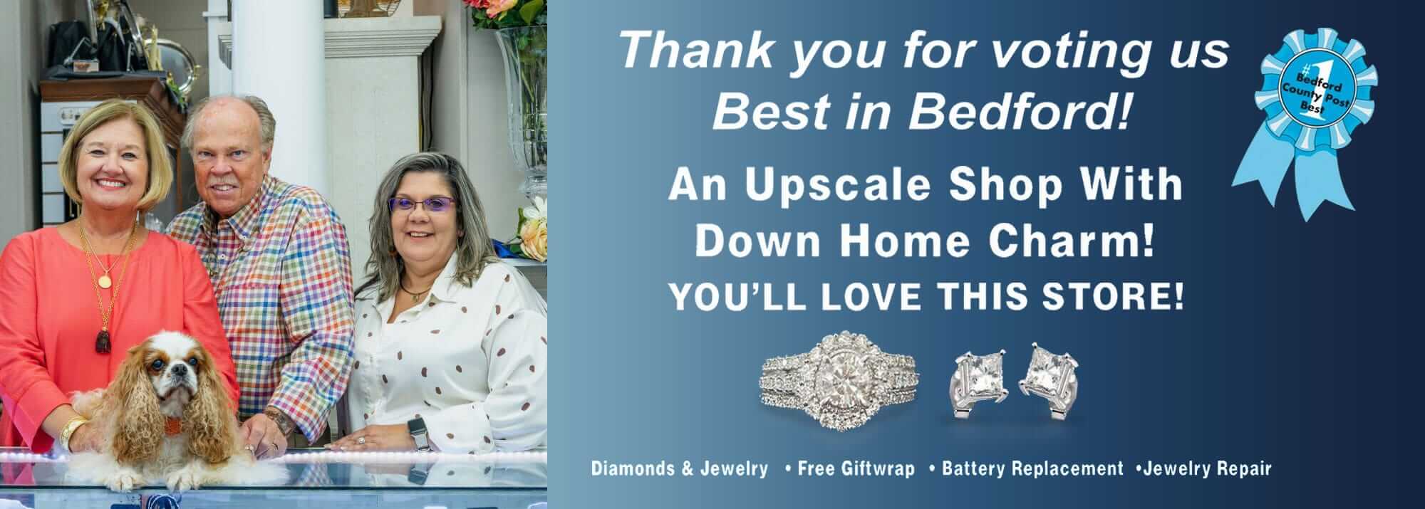 Thank You for Voting at Lowery Jewelers